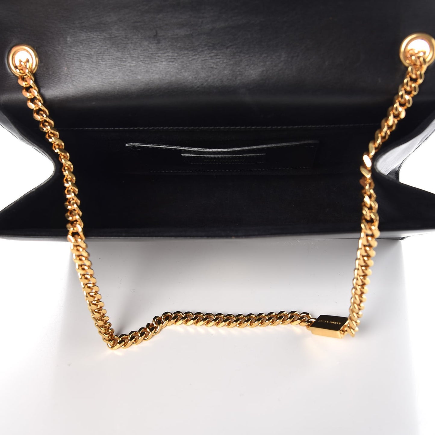 Smooth Calfskin Medium Classic Monogram Kate Tassel Satchel Black