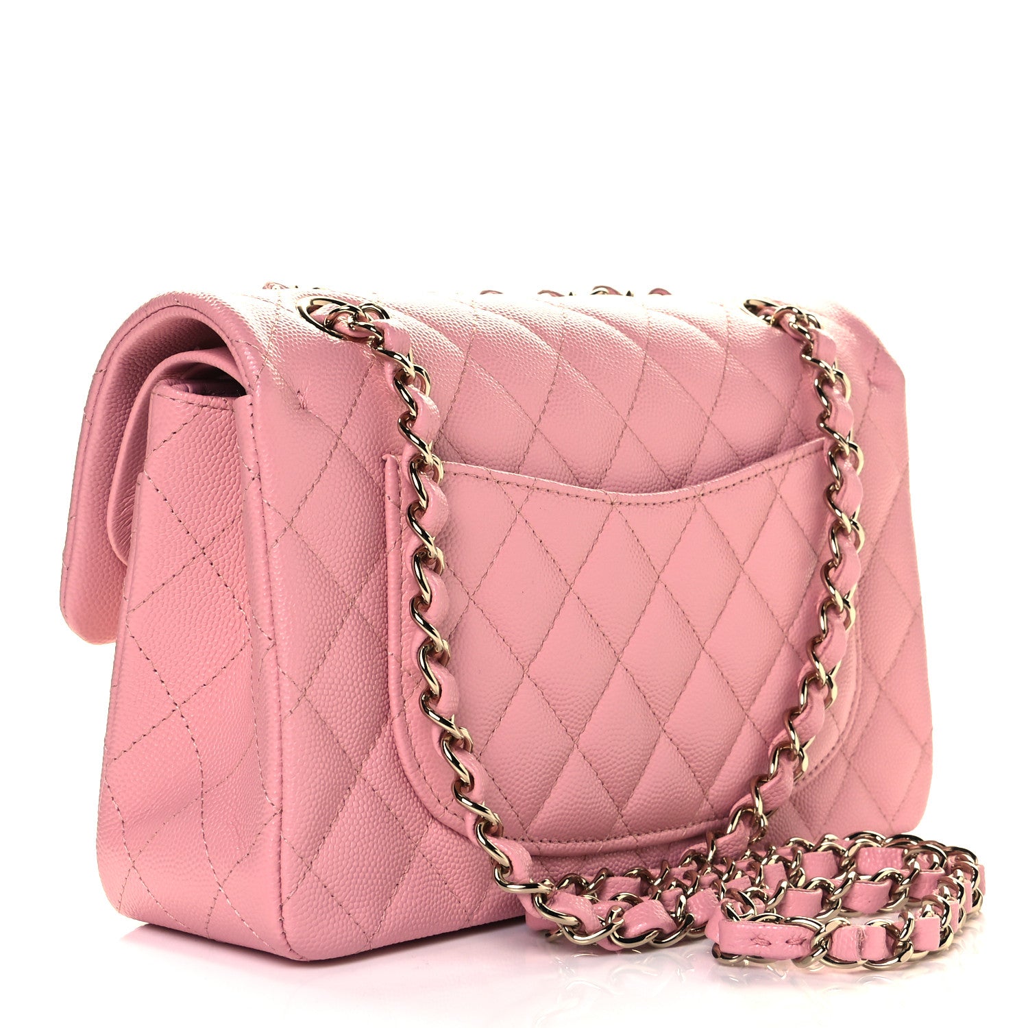Chanel Caviar Quilted Small Double Flap Pink 3 of 9