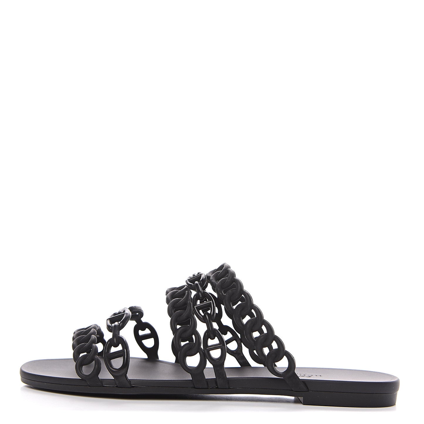 Rubber Chaine d'Ancre Nude Sandals 37 Black