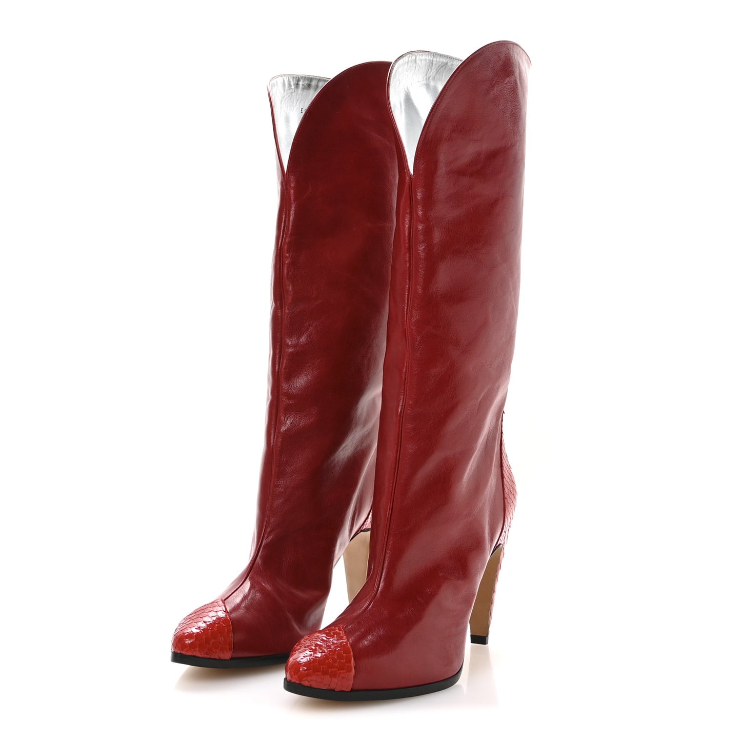 Kangaroo Snakeskin Botte Show 95 Boots 39 Red