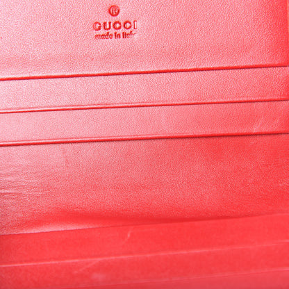 Gucci Guccissima Card Case Wallet Red 7 of 11