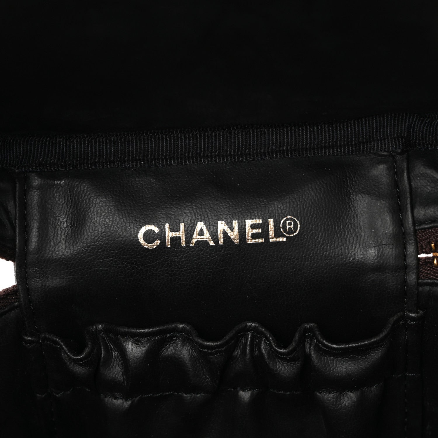 Chanel Caviar Vanity Cosmetic Case Brown 6 of 11