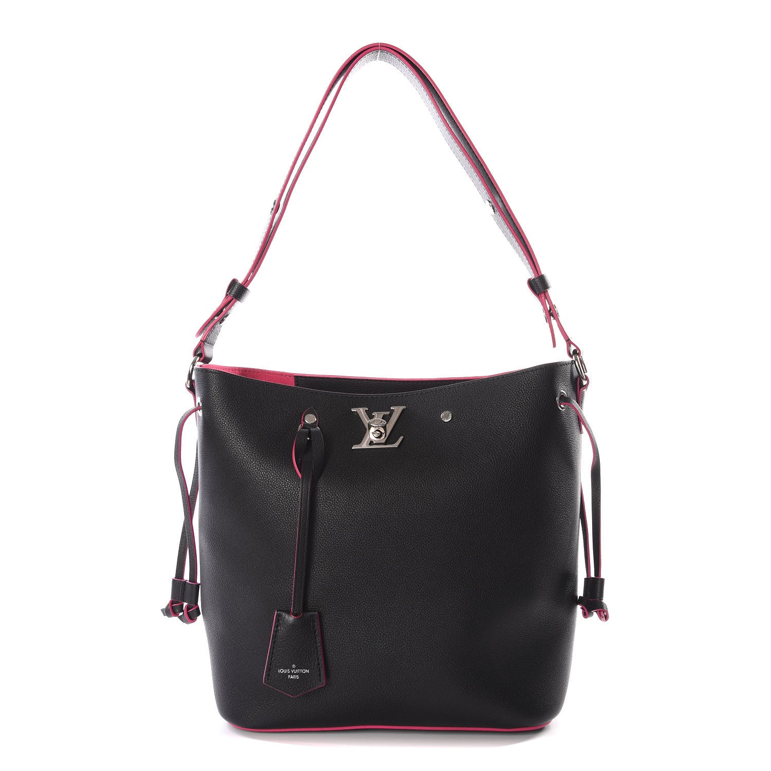 Louis Vuitton Calfskin Lockme Bucket Black 1 of 14
