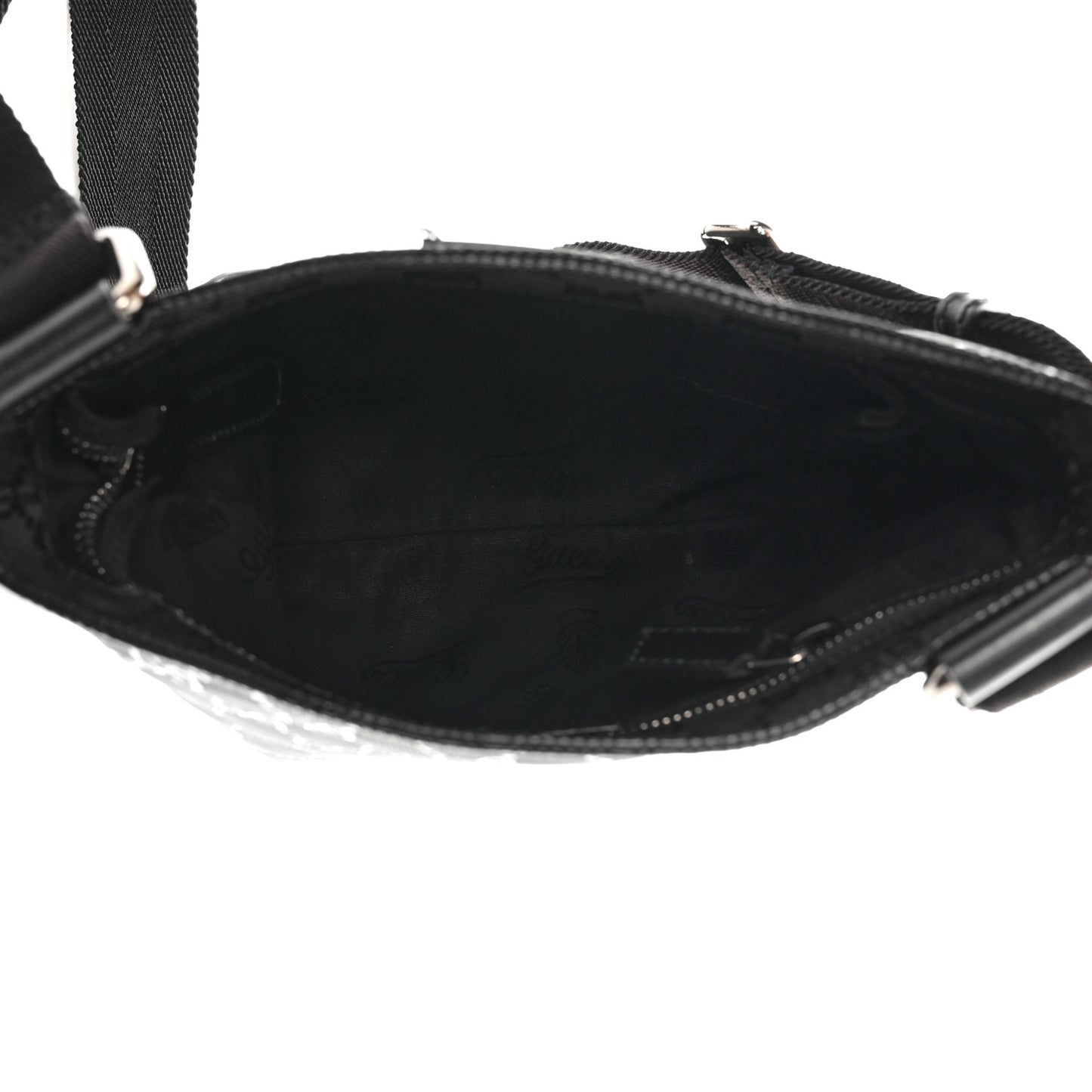 Imprime Monogram Small Flat Messenger Bag Black