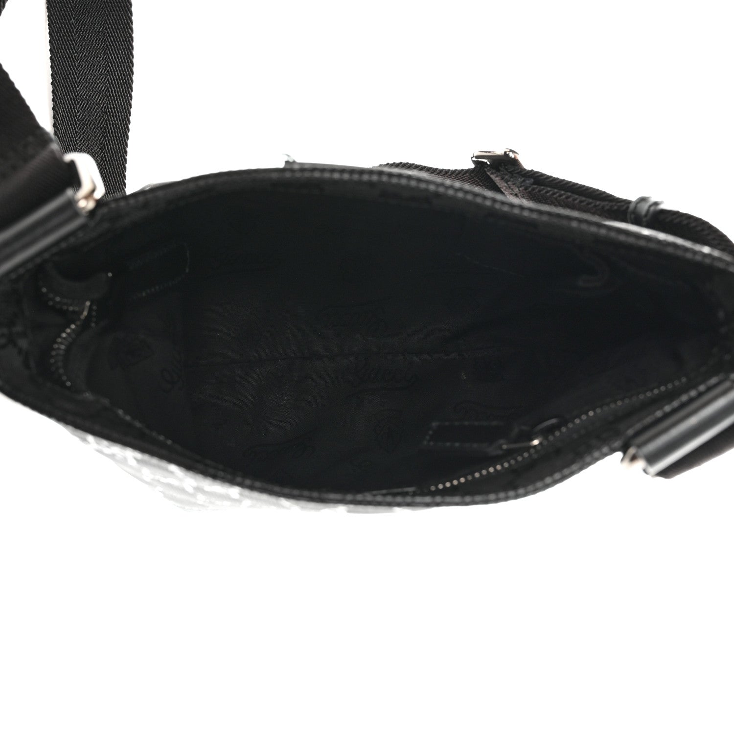 Gucci Imprime Monogram Small Flat Messenger Bag Black 5 of 11