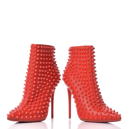Christian Louboutin Kid Snakilta 120 Booties 37 Red 9 of 10