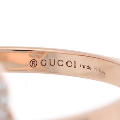 Gucci 18K Rose Gold Diamond GG Running Ring 49 4.75 4 of 5