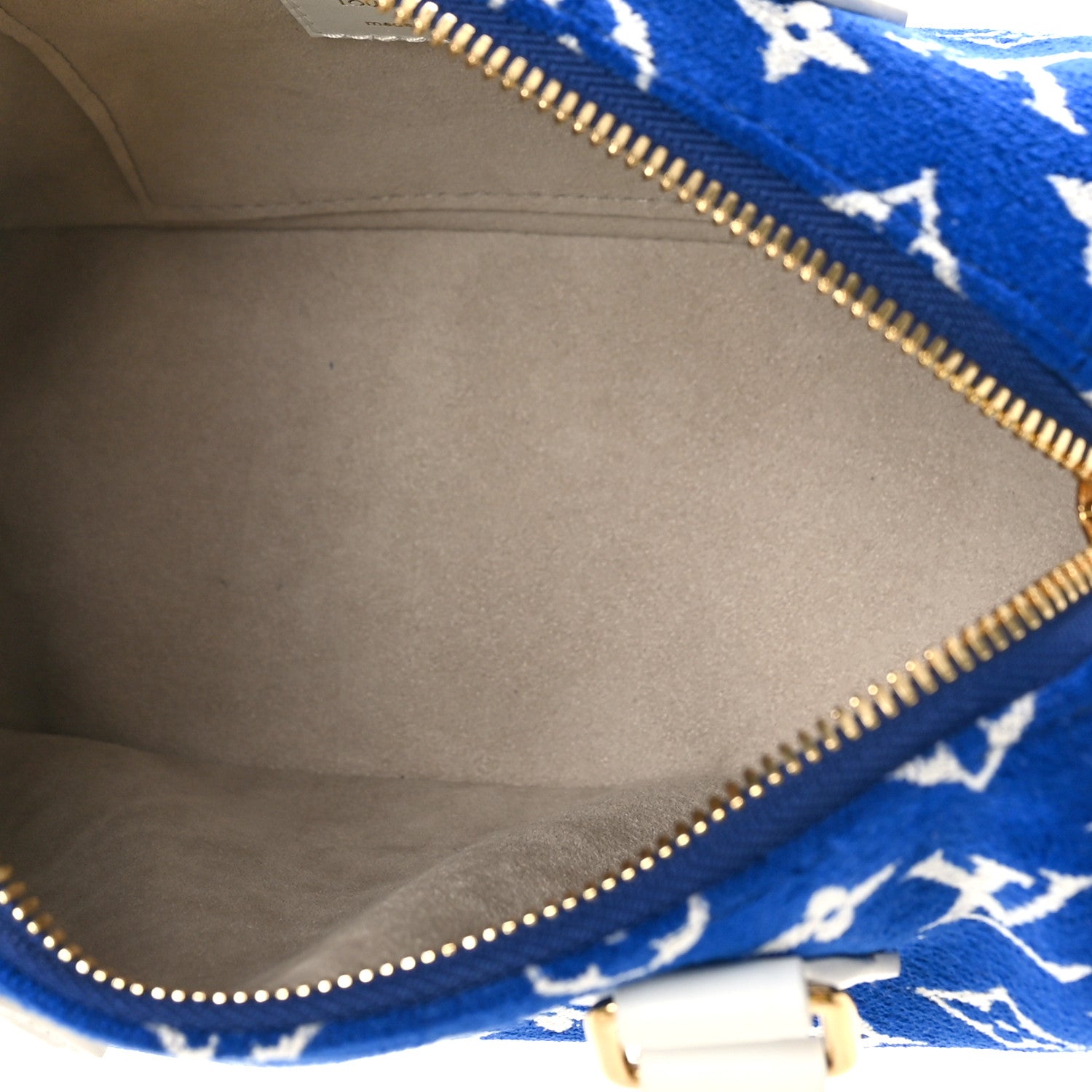 Louis Vuitton Jacquard Velvet Monogram LV Match Speedy Bandouliere 20 Blue 5 of 9