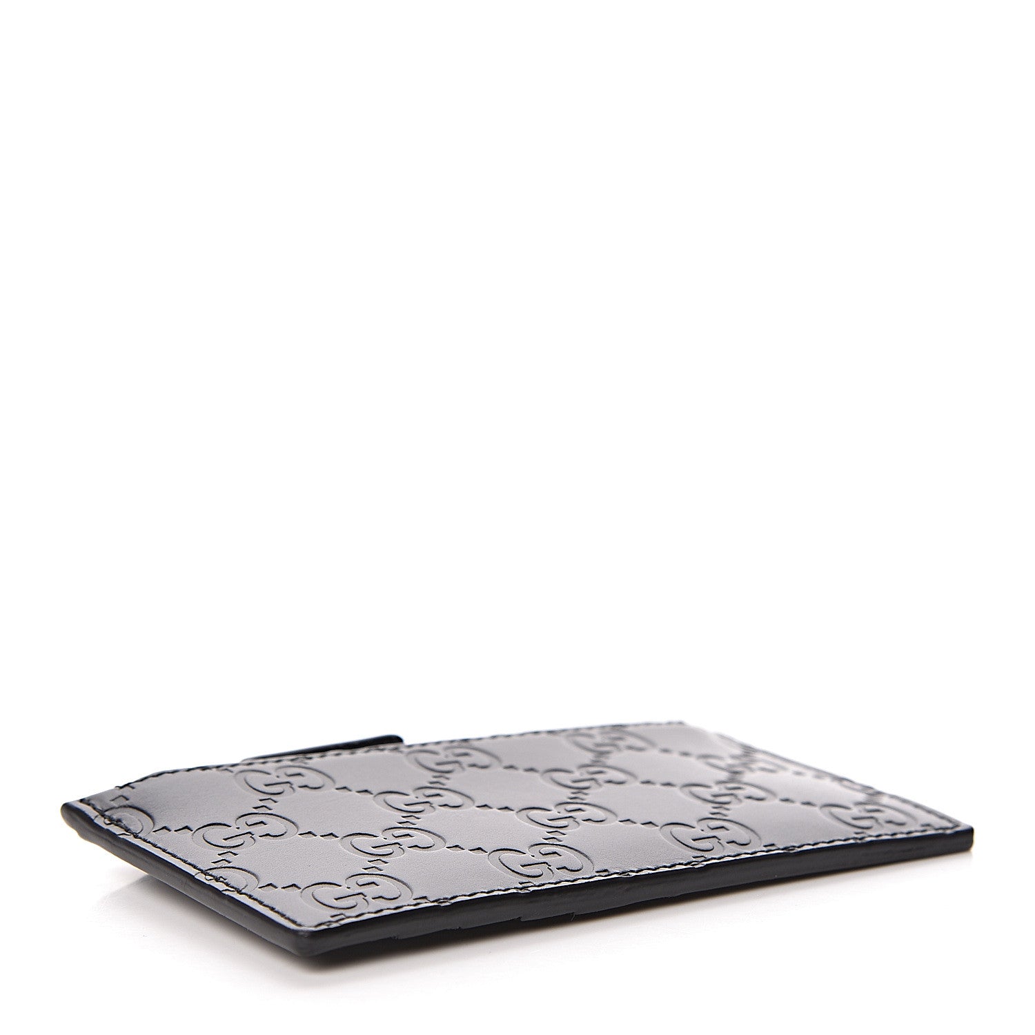 Gucci Guccissima Signature Coin Case Card Holder Black 4 of 6