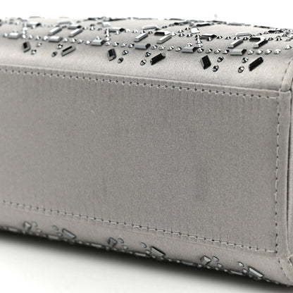 Christian Dior Satin Crystal Cannage Mini Lady Dior Gray 11 of 14