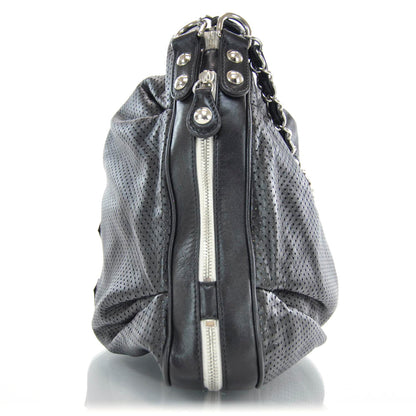 Chanel Perforated Baseball Spirit Ligne Hobo Black 4 of 10
