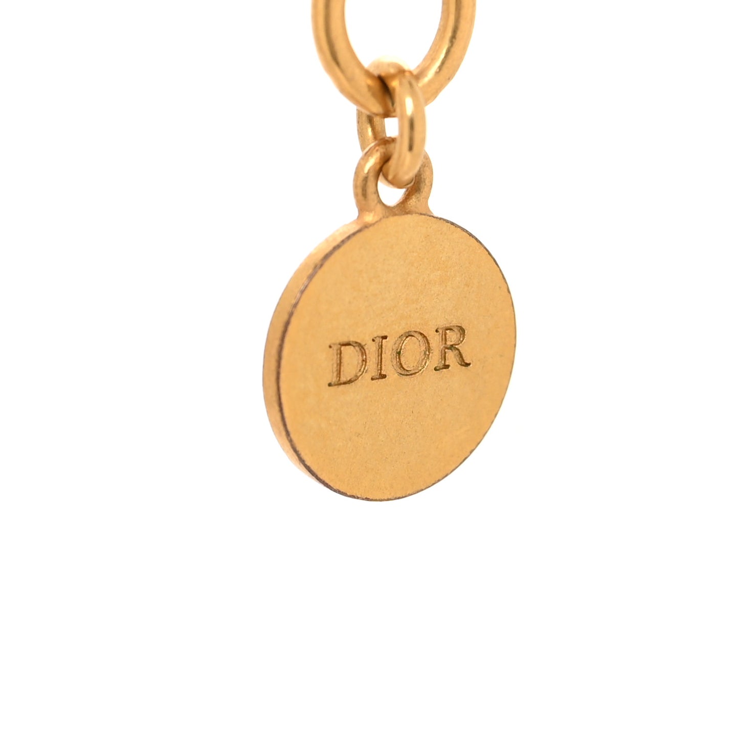 Metal CD Navy Choker Necklace Gold