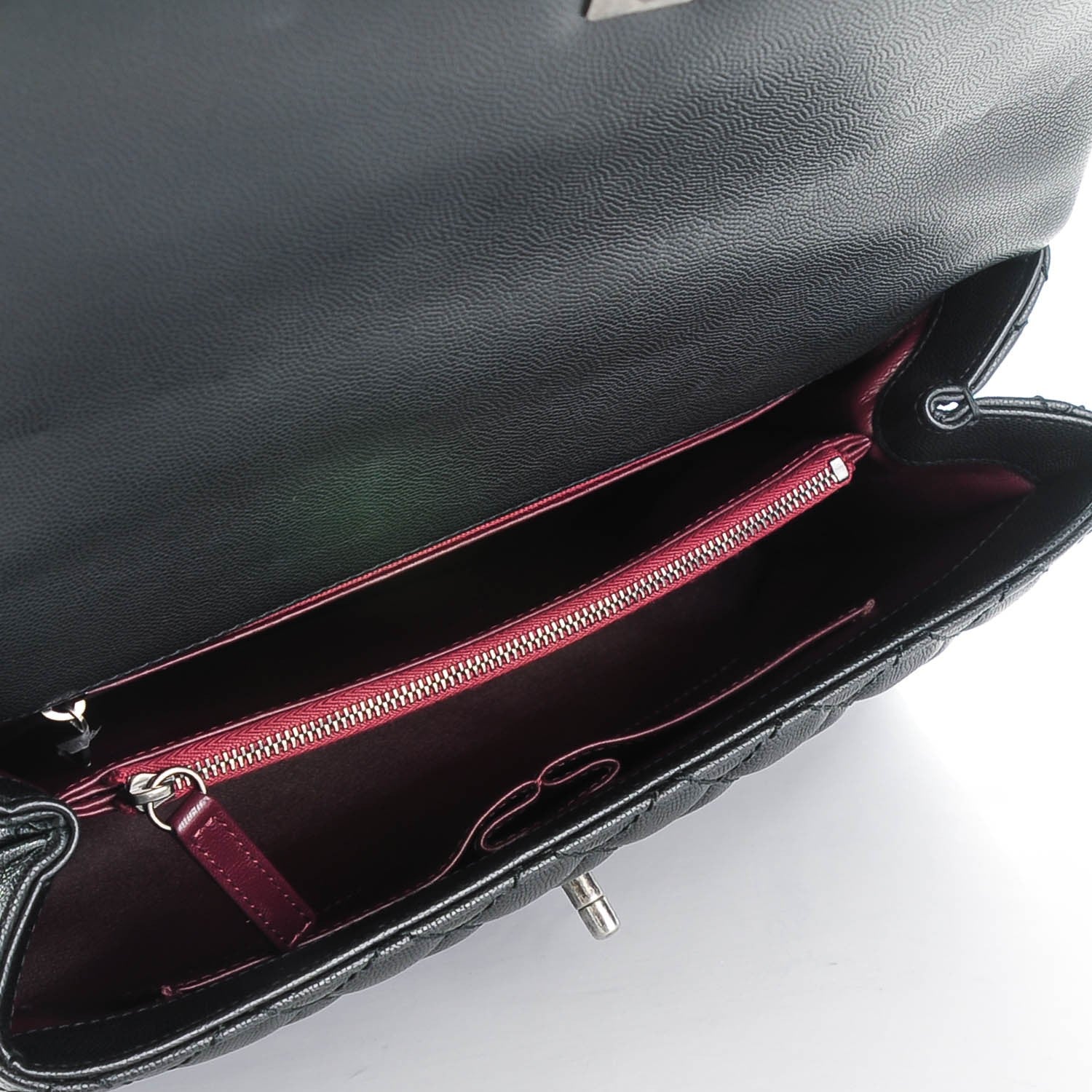 Chanel Caviar Lizard Quilted Medium Coco Handle Flap Black 5 of 7