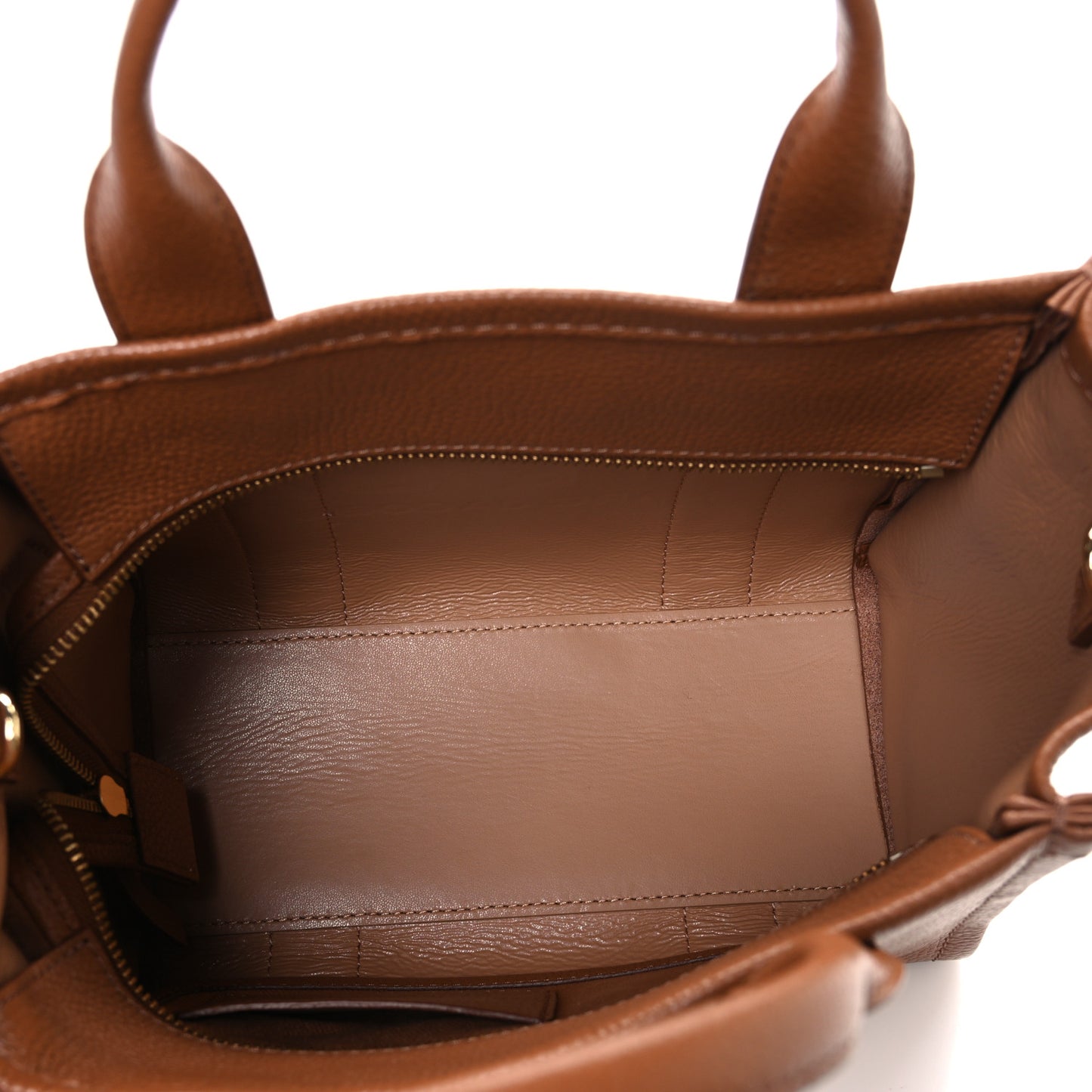 Grained Calfskin Small The Tote Bag Argan Oil