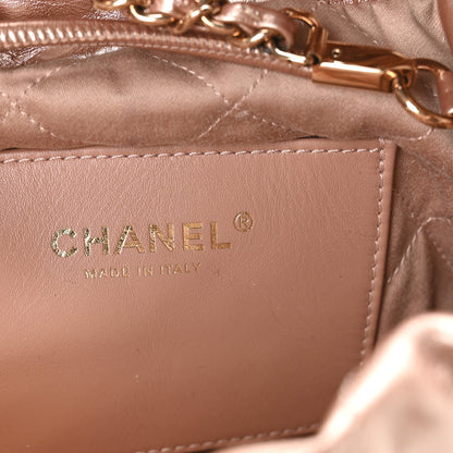 Chanel Metallic Calfskin Quilted Mini Chanel 22 Copper 6 of 11