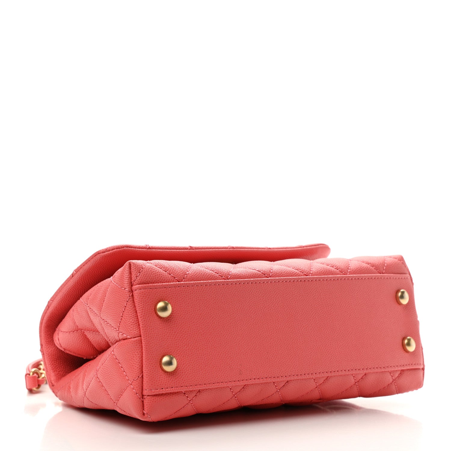 Chanel Caviar Lizard Embossed Quilted Mini Coco Handle Flap Pink 4 of 15