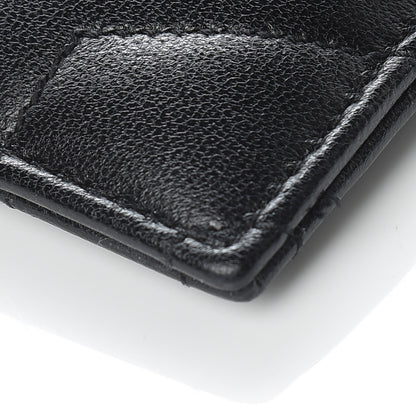 Saint Laurent Calfskin Y Quilted Monogram LouLou Credit Card Case Black 9 of 10