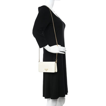 Prada Vitello Move Triangle Logo Miniborse White 2 of 10