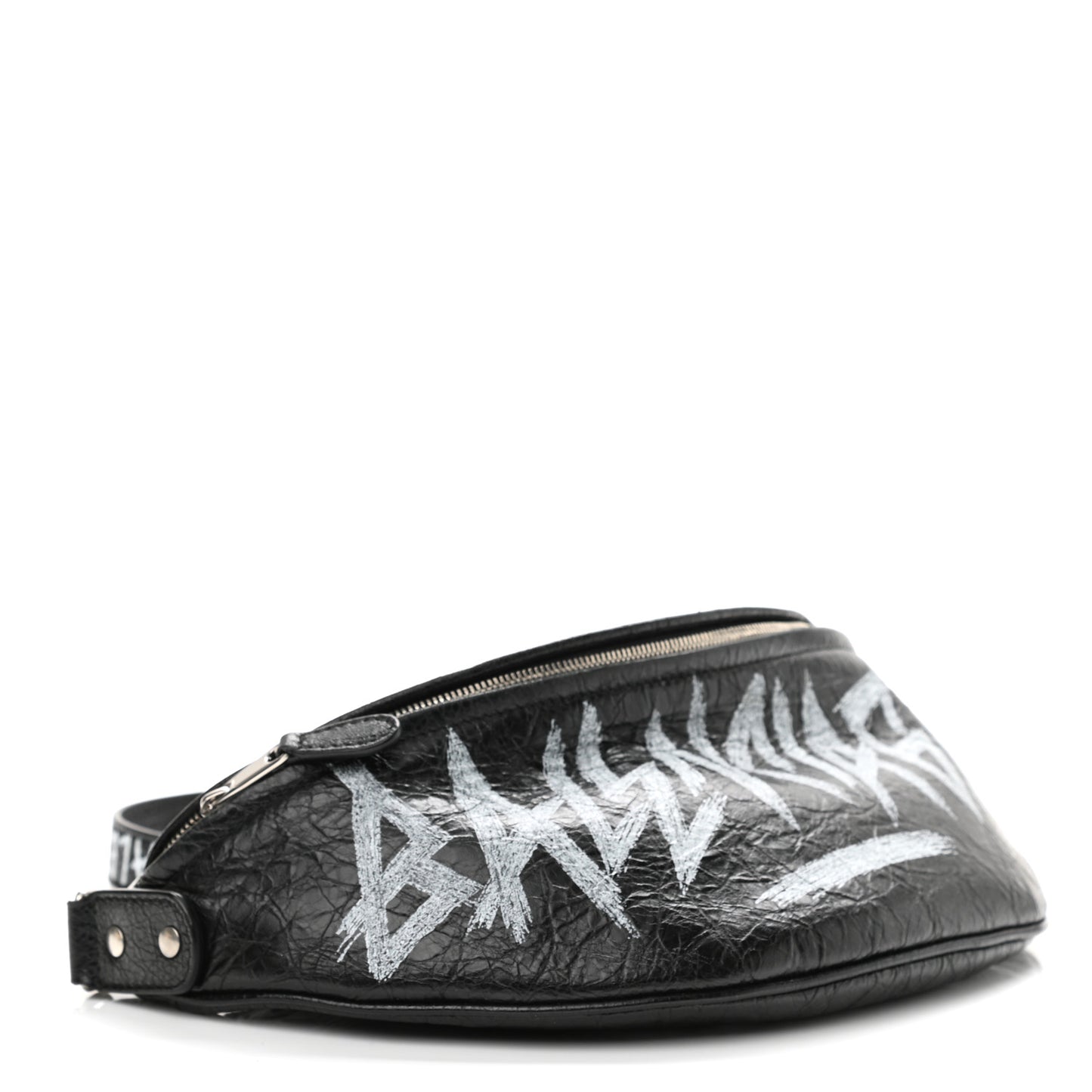 Agneau Arena Graffiti All Over XS Souvenir Belt Bag Black White