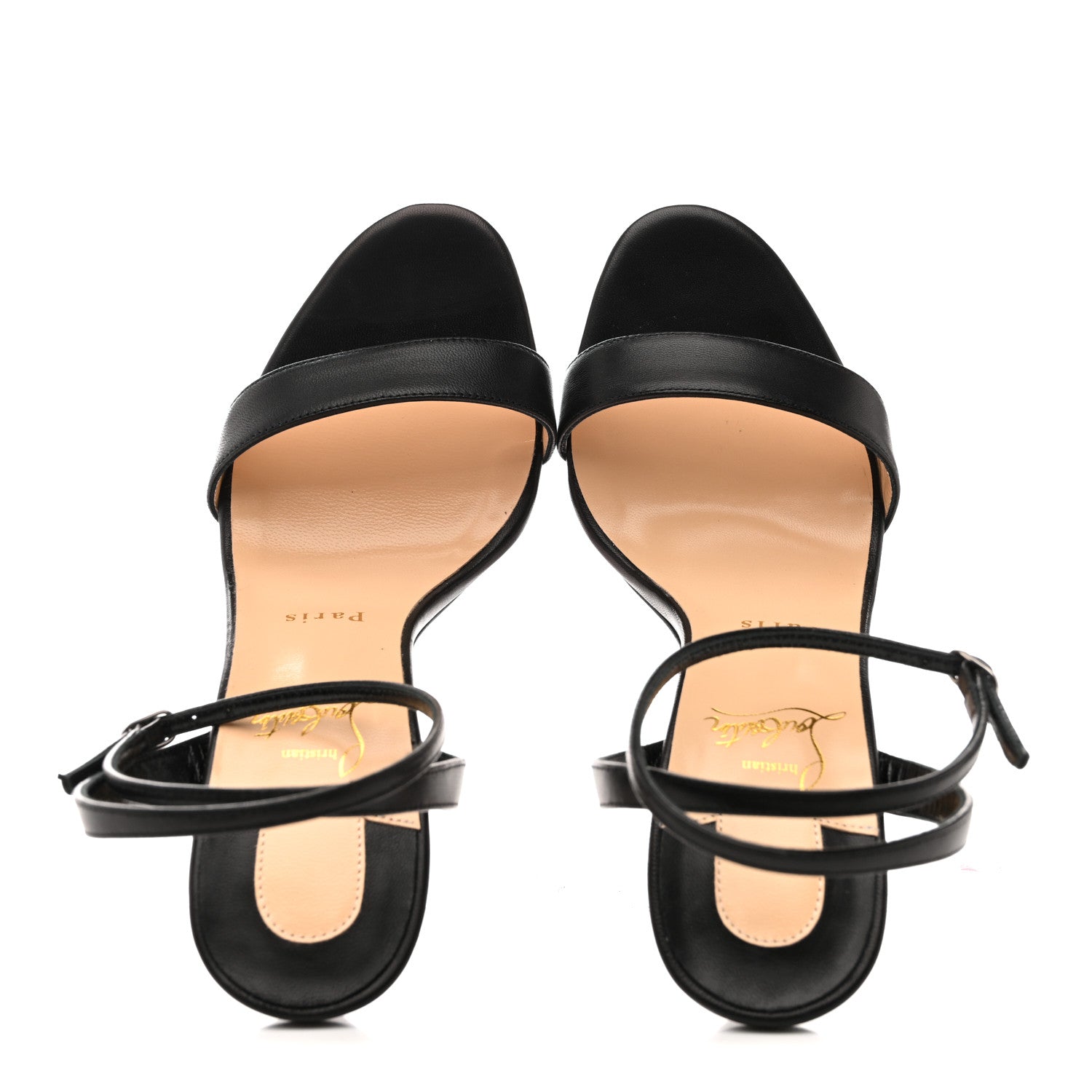 Christian Louboutin Nappa Loubi Girl 100 Sandals 38 Black 2 of 9