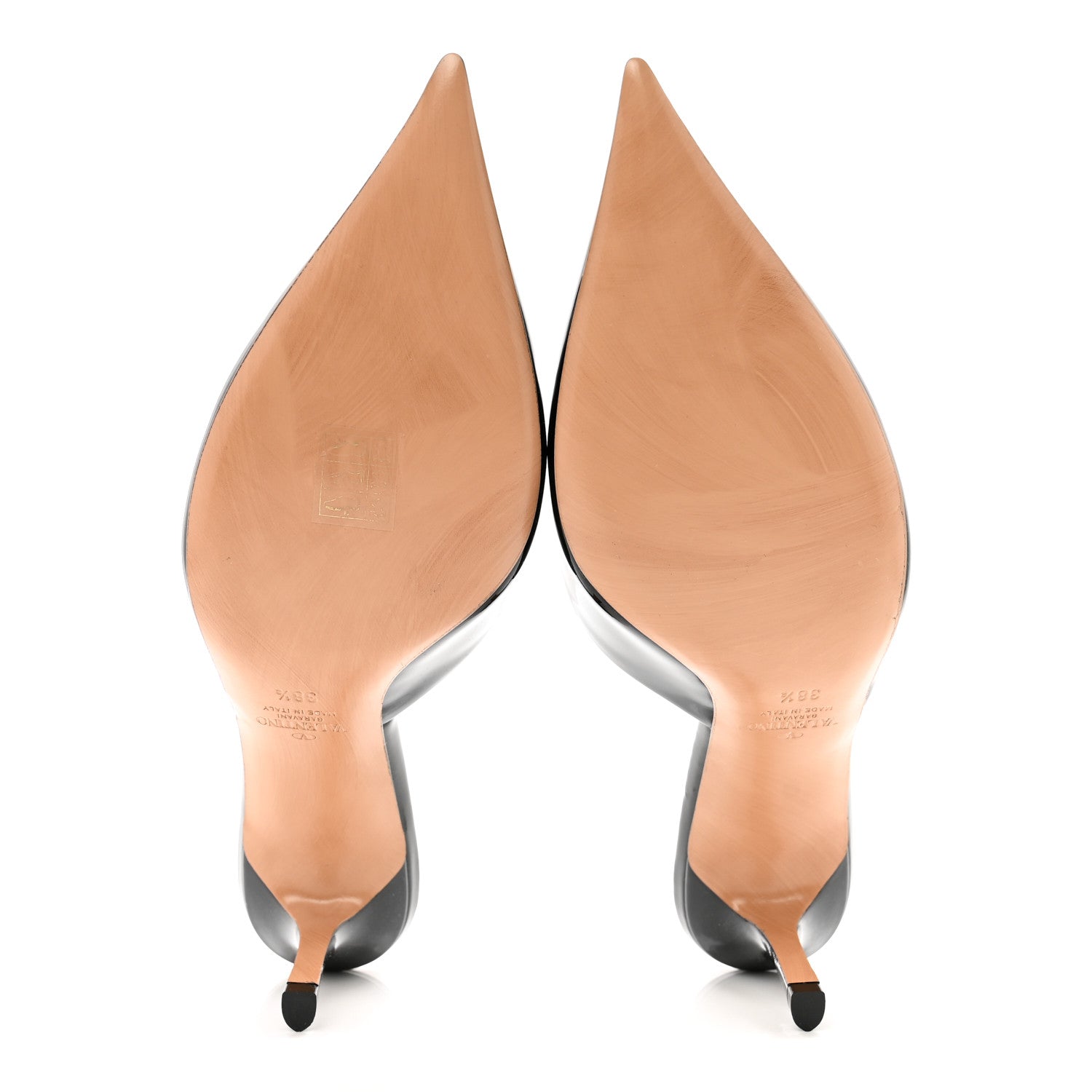 Valentino Garavani Patent One Stud 70mm Mule Pumps 38.5 Black 6 of 9