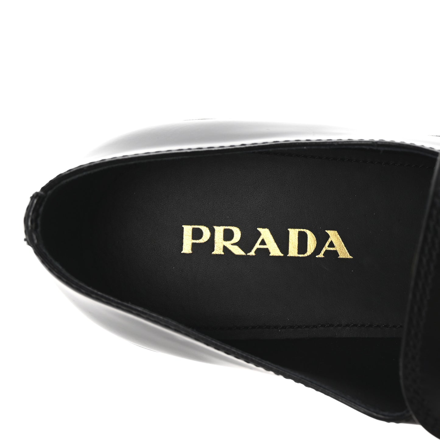 Spazzolato Metal Triangle Logo 50mm Loafers 40.5 Black