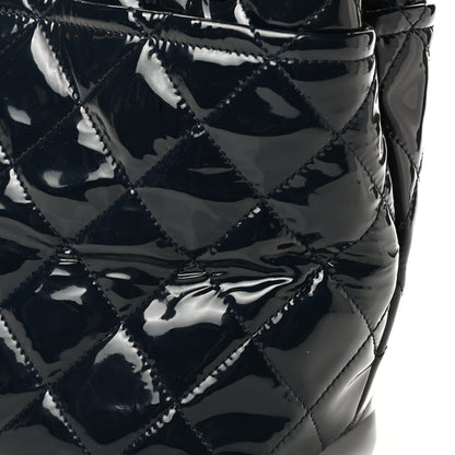 Chanel Patent Quilted Timeless CC Soft Tote Navy 11 of 11