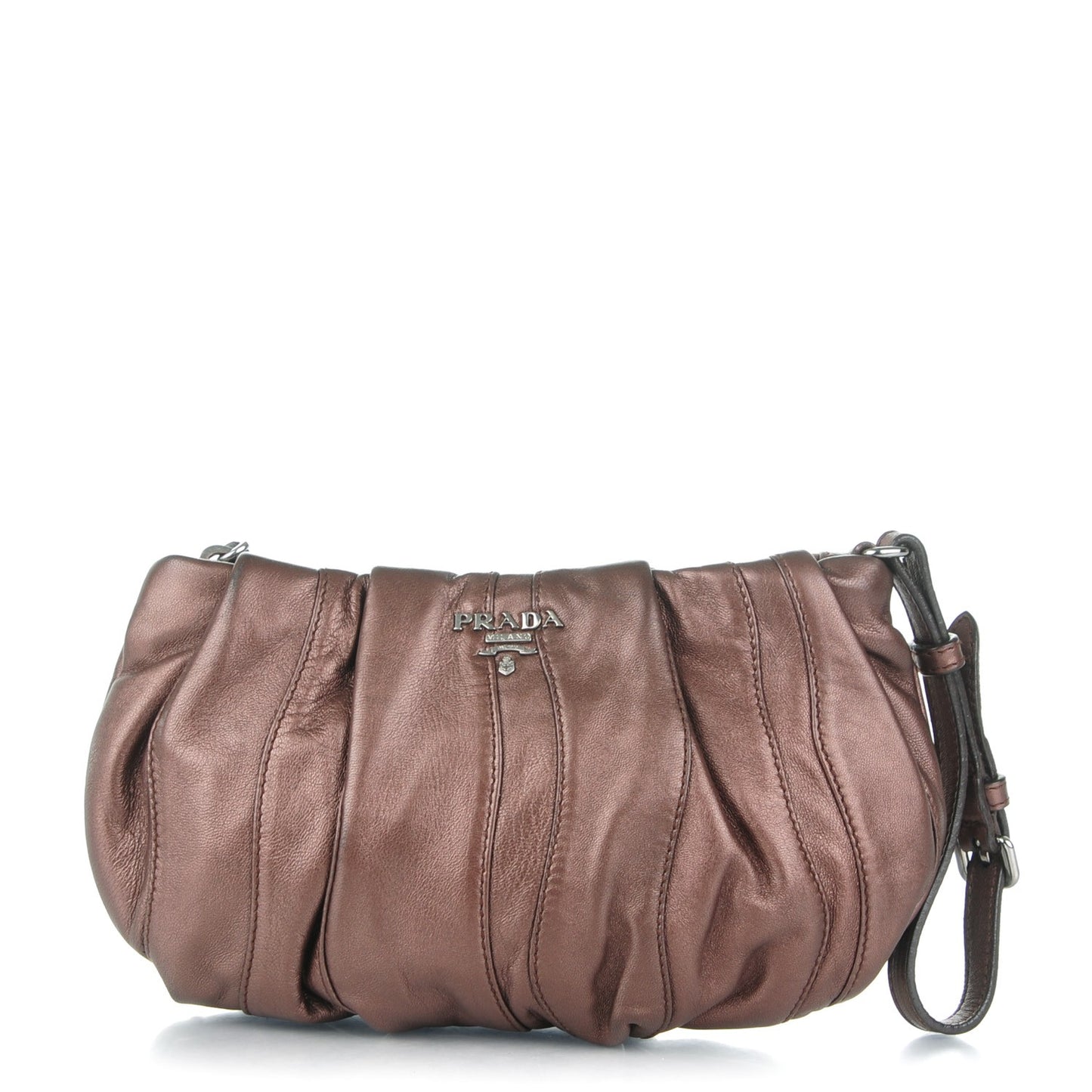 Nappa Mordore Stripes Wristlet Antico