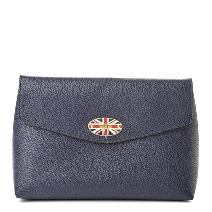Mulberry Small Classic Grain Large Flag Darley Pouch Oxford Blue 1 of 7