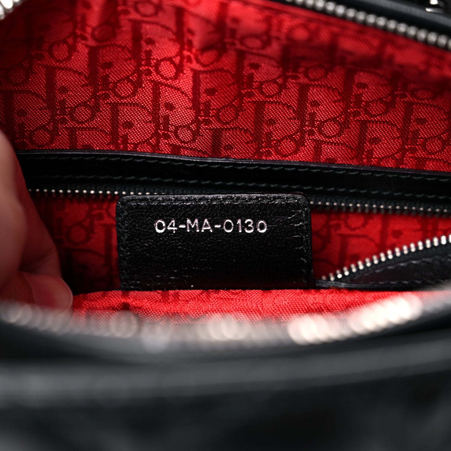 Christian Dior Lambskin Cannage Large Lady Dior Black 6 of 21