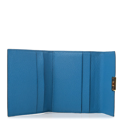 Hermes Chevre Mysore Mini Clic Card Holder Bleu Frida 5 of 7