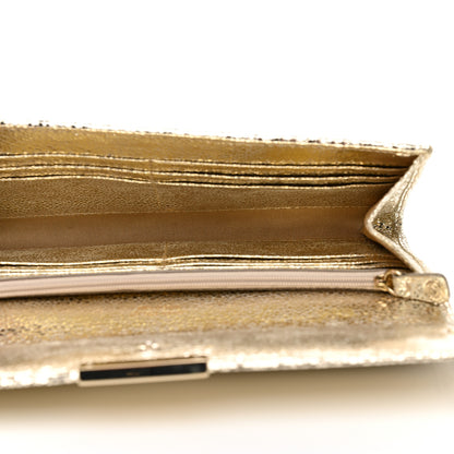 Jimmy Choo Glitter Fabric Reese Clutch Wallet Metallic 5 of 8