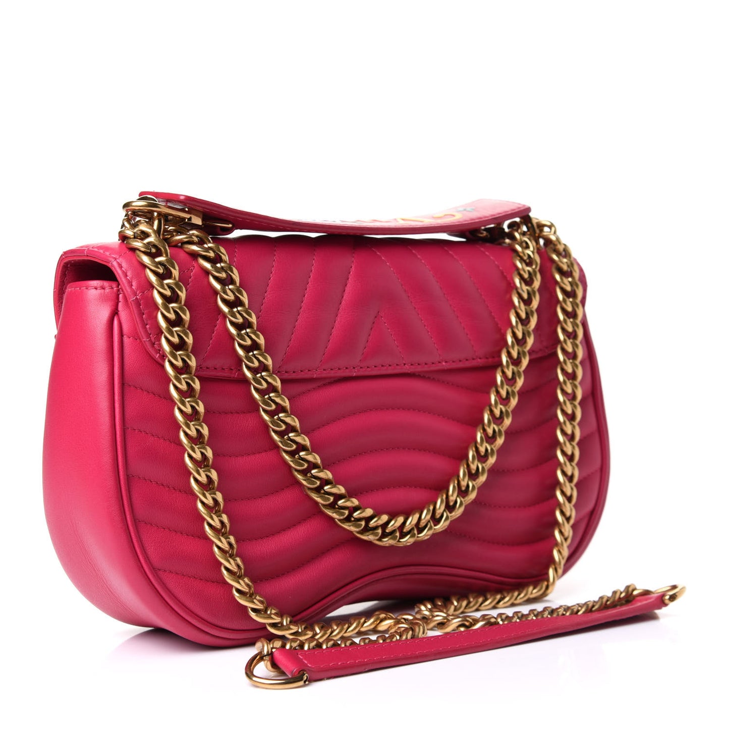 Calfskin New Wave Chain MM Rose Freesia