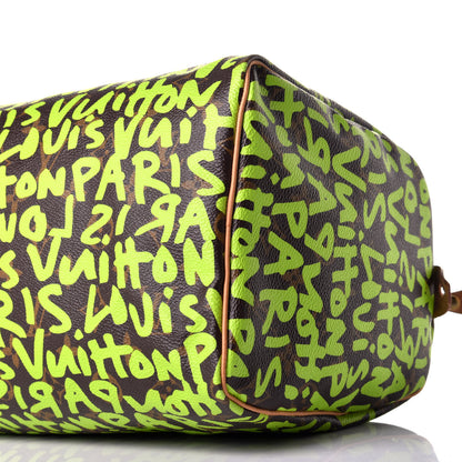 Louis Vuitton Monogram Graffiti Speedy 30 Green 9 of 9