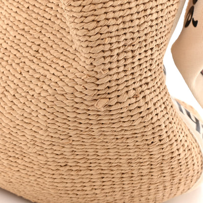 Chloe Raffia Large Woody Tote White 9 of 12