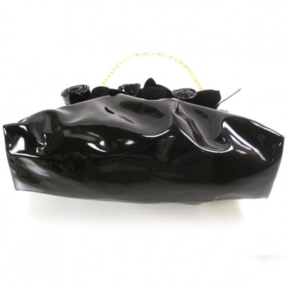 Valentino Garavani Patent Rosette Evening Clutch Black 4 of 7