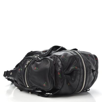 Alexander Wang Lambskin Rose Studded Mini Marti Convertible Backpack Black Rhodium Hardware 3 of 8