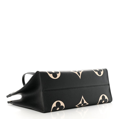 Louis Vuitton LOUIS VUITTON Empreinte Monogram Giant Onthego GM Black Beige 4 of 10