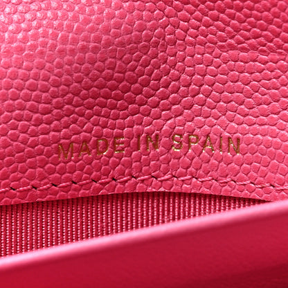 Chanel Caviar Quilted Medium Gusset Flap Wallet Pink 7 of 8