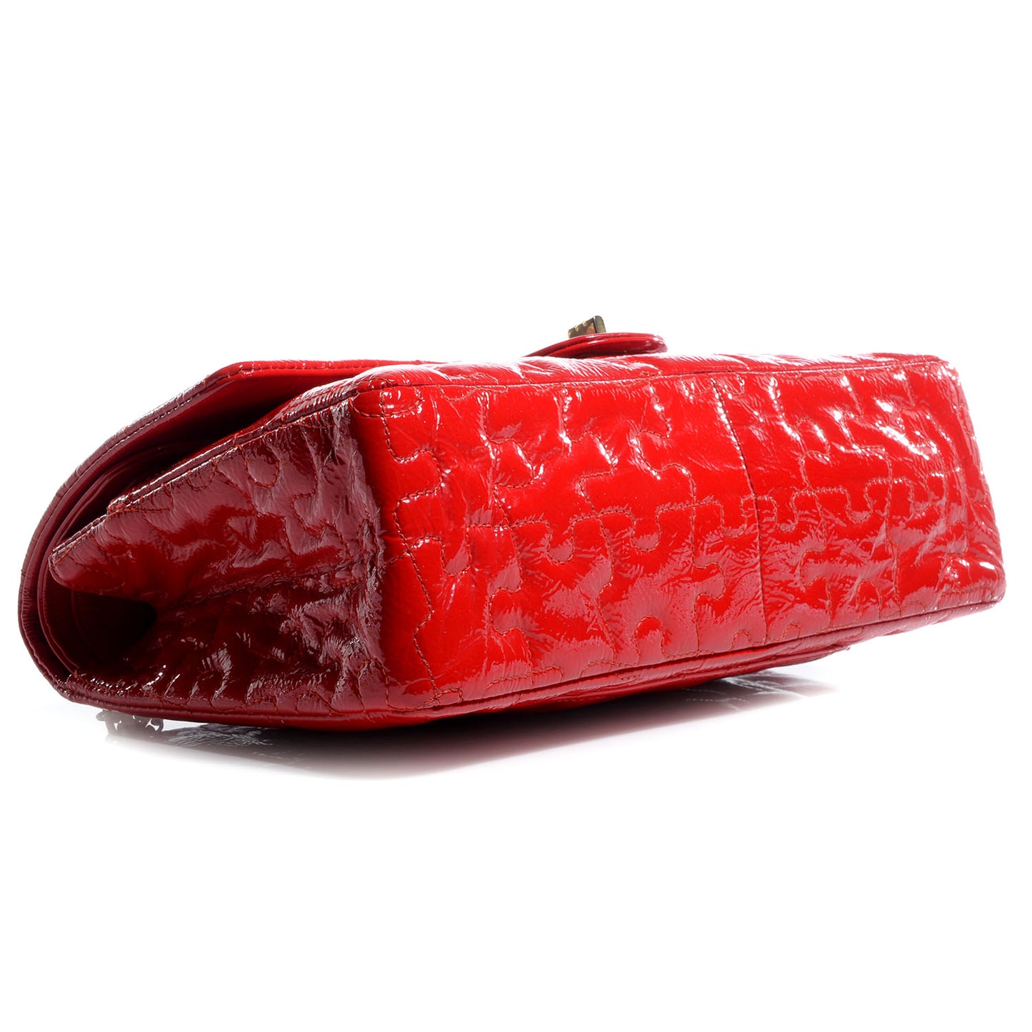 Crackled Patent Calfskin Puzzle 2.55 Reissue 226 Flap Red