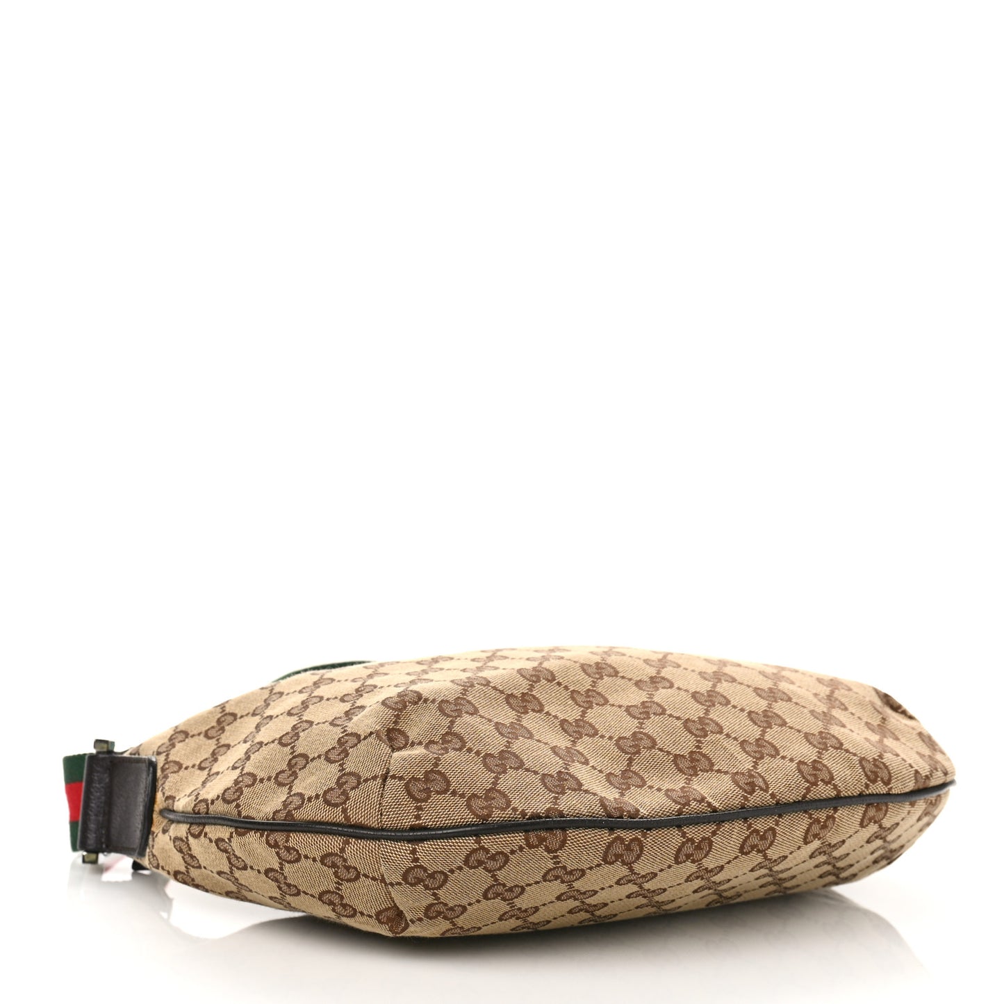 Monogram Web Medium Half Moon Hobo Dark Brown