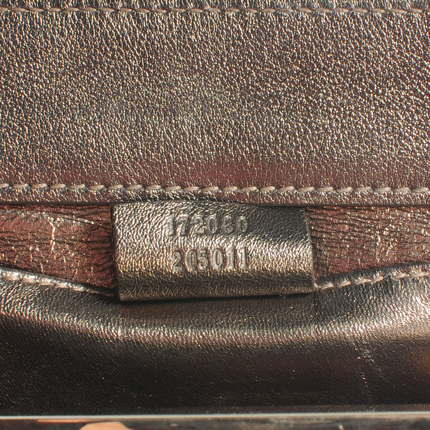 Metallic Calfskin Britt Clutch Pewter