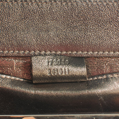Gucci Metallic Calfskin Britt Clutch Pewter 7 of 8