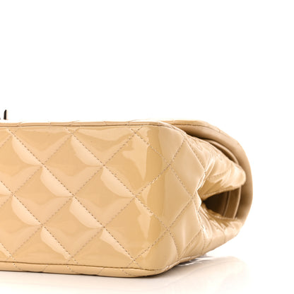Chanel Patent Quilted Jumbo Double Flap Beige 9 of 10