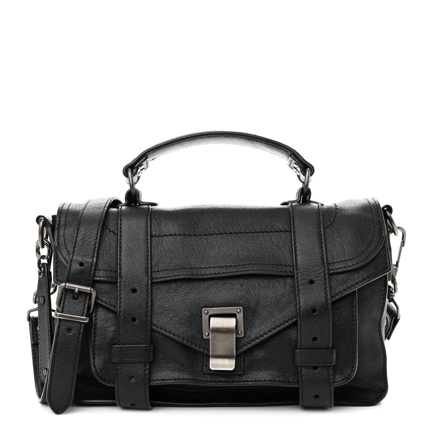 Proenza Schouler Lambskin Tiny PS1 Satchel Black 1 of 13