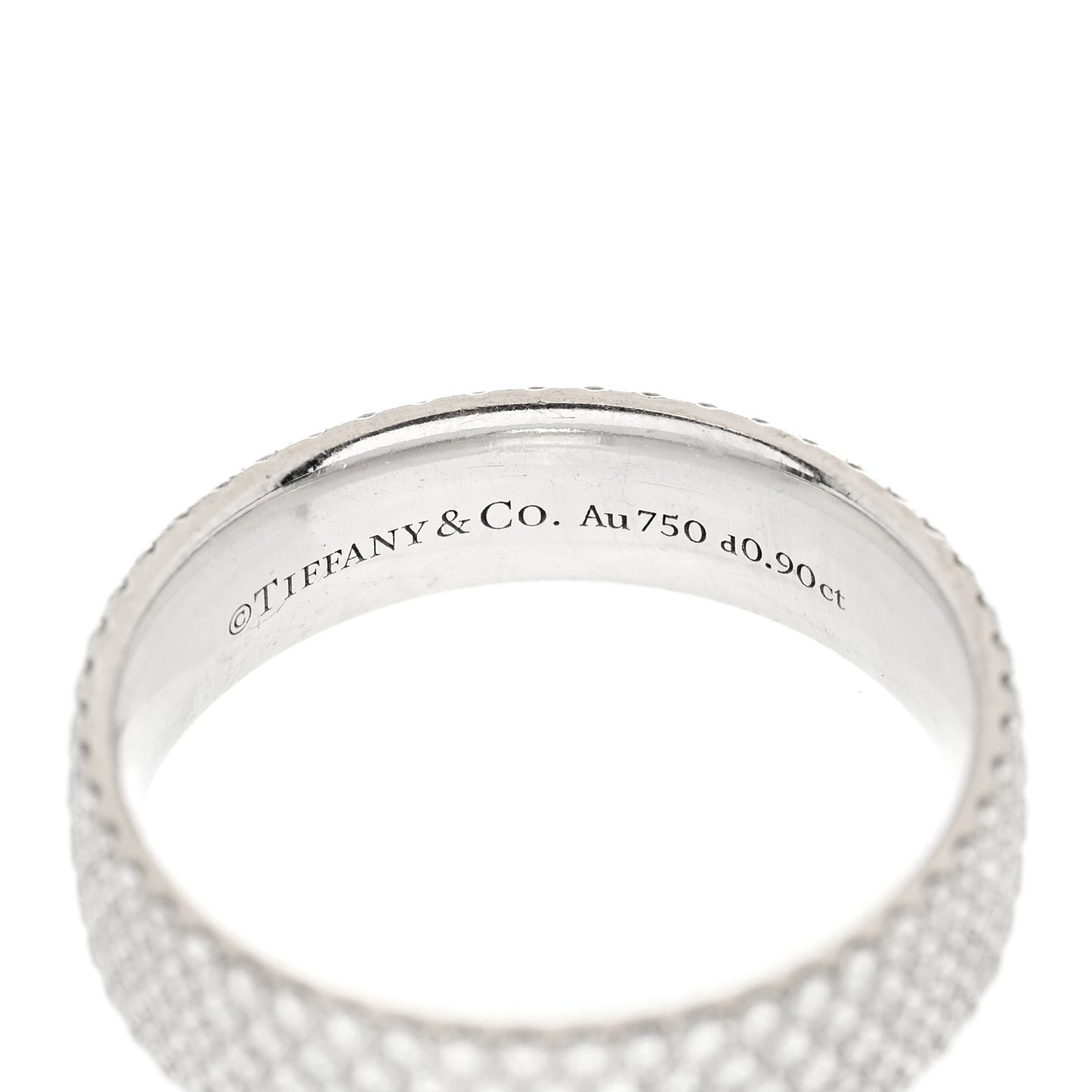 18K White Gold Diamond Metro Five-Row Ring 52 6