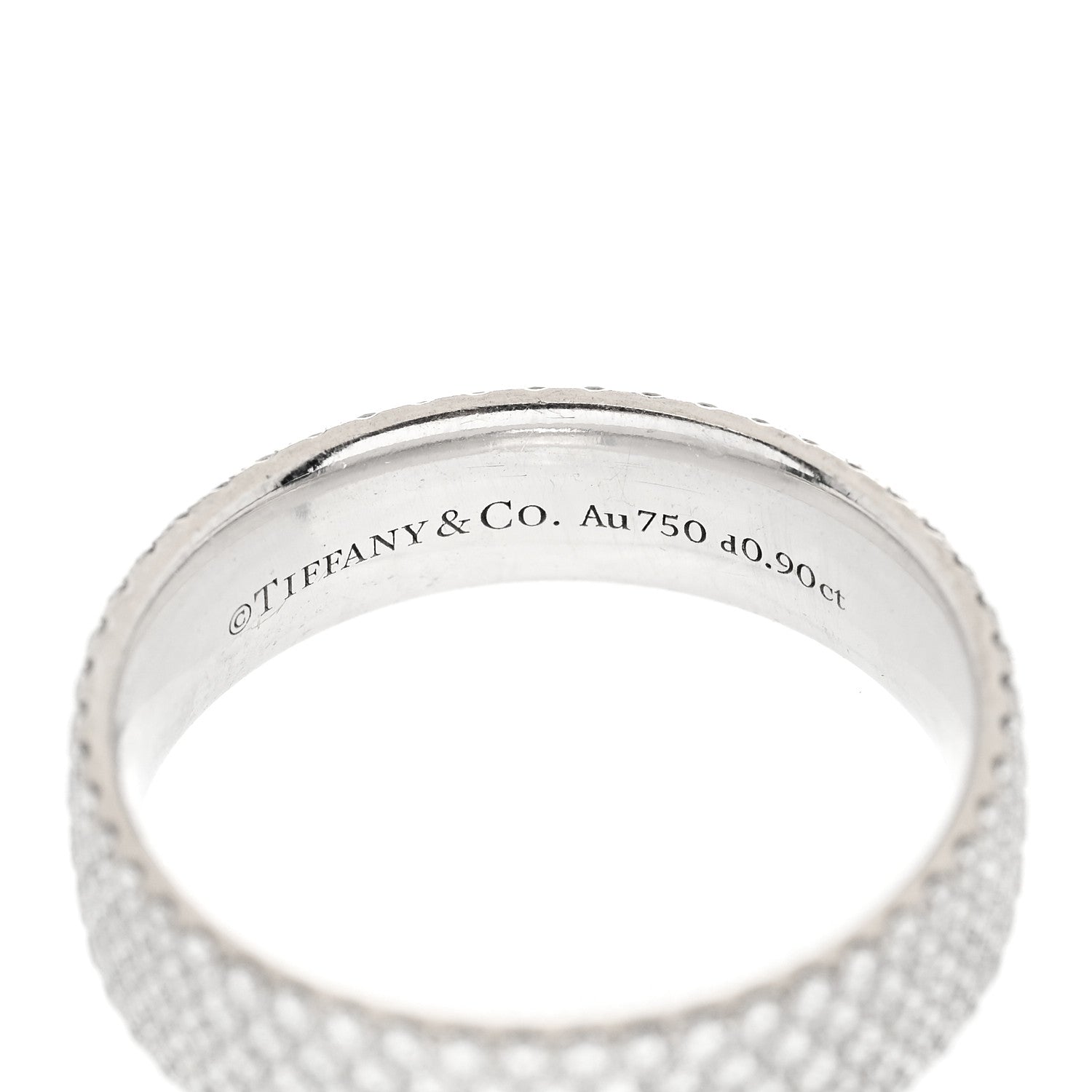Tiffany 18K White Gold Diamond Metro Five-Row Ring 52 6 3 of 4