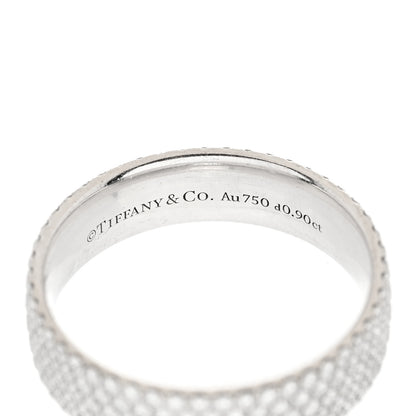 Tiffany 18K White Gold Diamond Metro Five-Row Ring 52 6 3 of 4