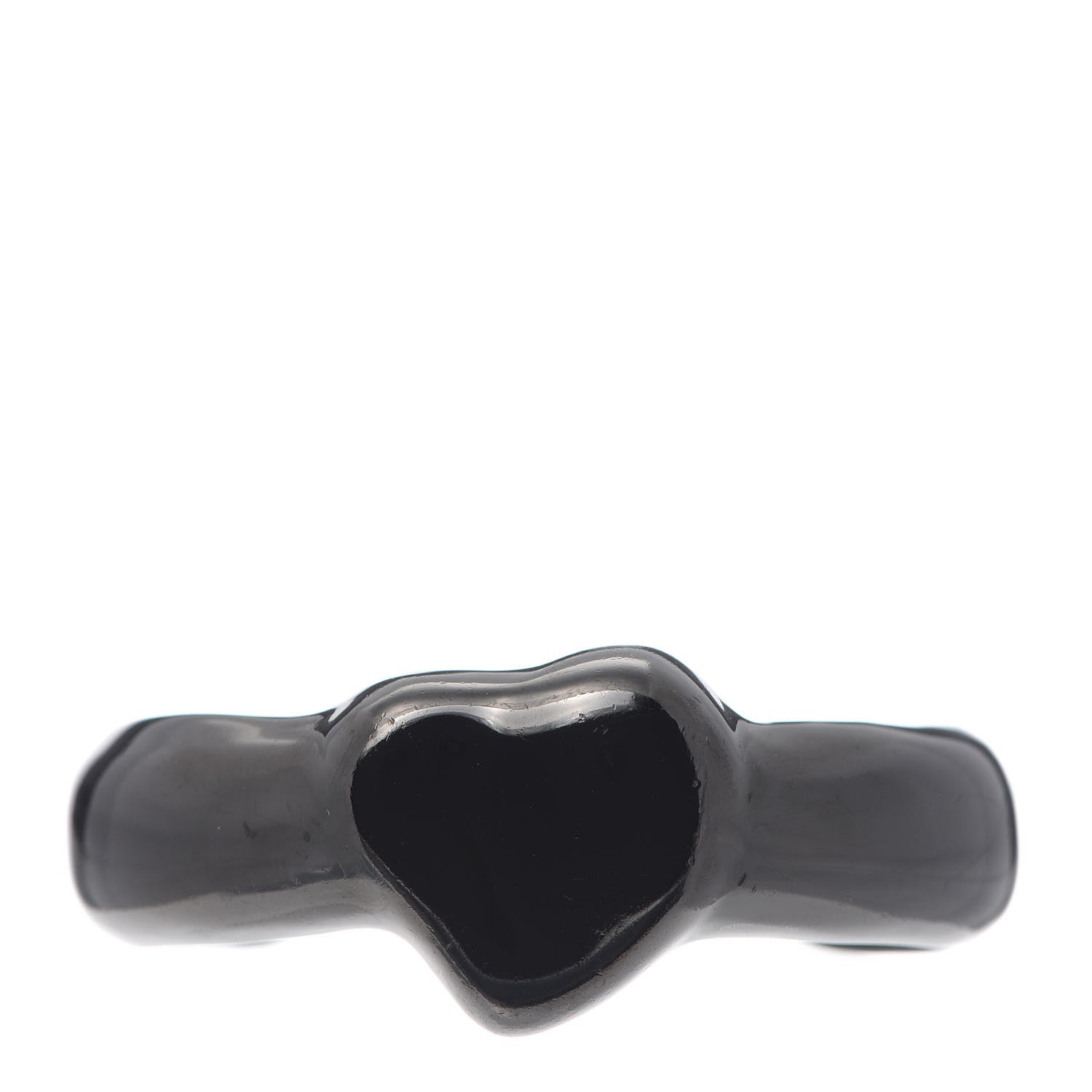 Tiffany Ruthenium Elsa Peretti Full Heart Cuff Bracelet Black 1 of 5