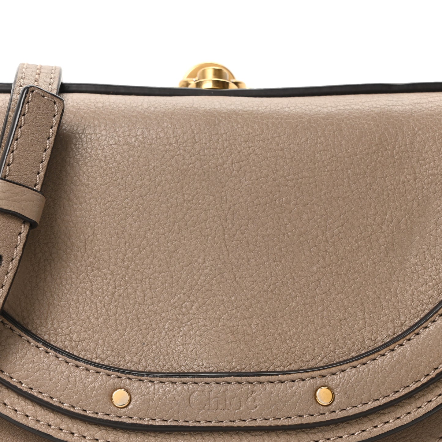 Calfskin Small Nile Bracelet Minaudiere Bag Motty Grey